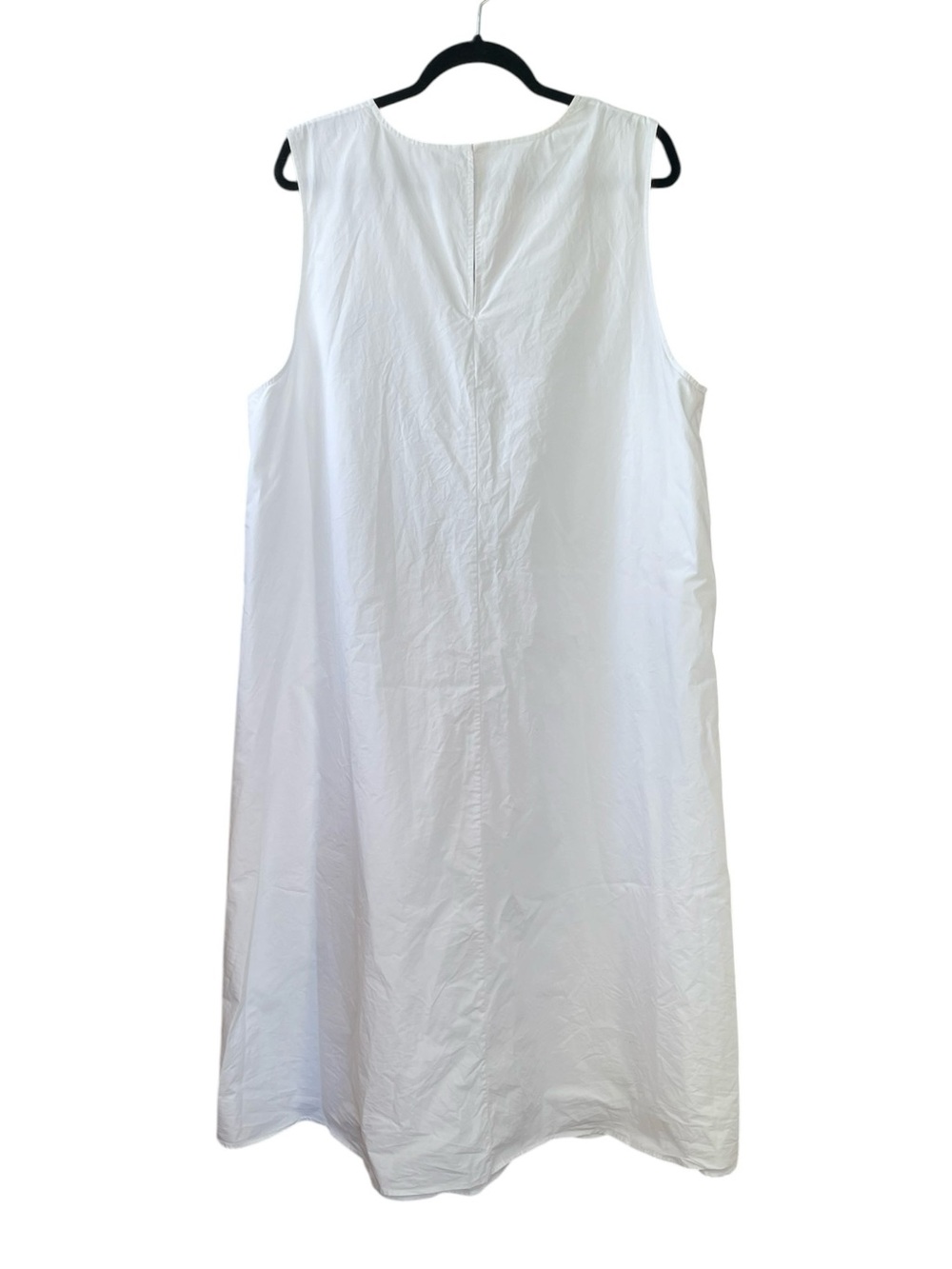 CONTEMPORAINE Simons White Organic Cotton Sleeveless Lagenlook Maxi Dress XXL - Picture 4 of 5